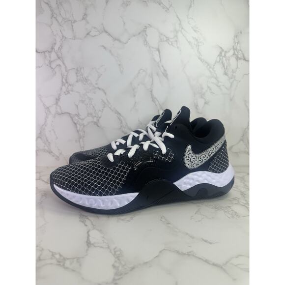 Nike Renew Elevate II Basketball Sneaker White Black CW3406-004 Mens Size 11.5 - Picture 3 of 6
